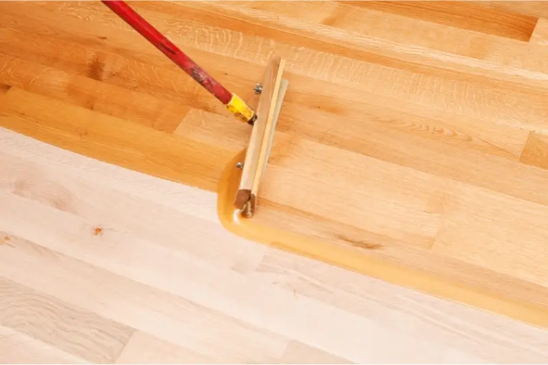Applying Finishing Coat to Engineered Hardwood Flooring